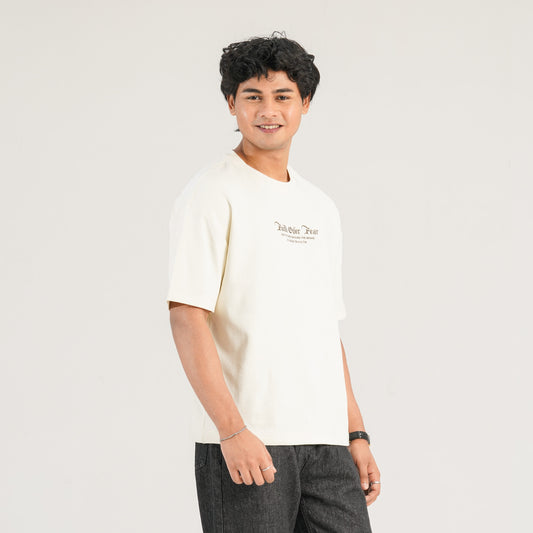Mens Cream Oversized T-Shirt