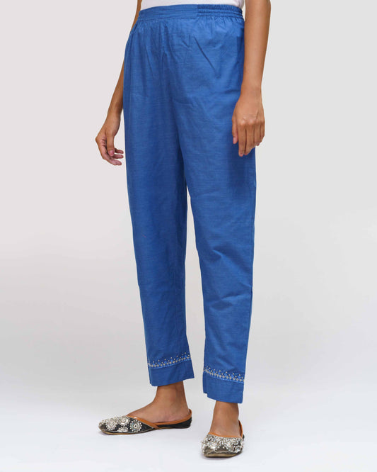 ETHNIC BOTTOM- INDIGO