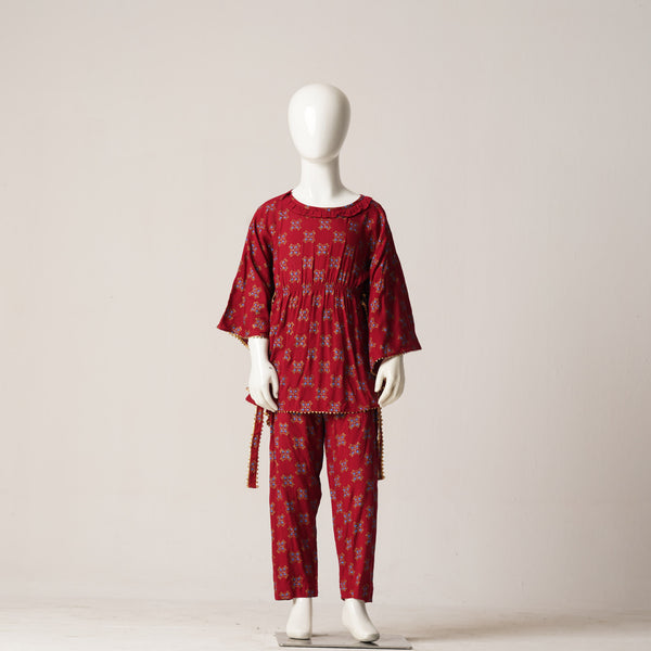 GIRLS 2PCS-MAROON