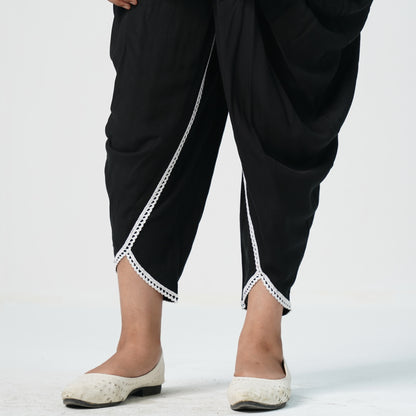 Girls White Black Two-Piece Set