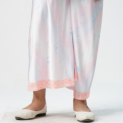 Girls Silk Two Piece Set