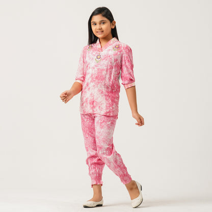 Girls Pink Two Piece Set