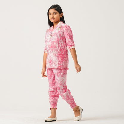 Girls Pink Two Piece Set