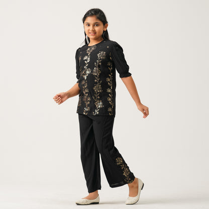 Girls Black Two Piece Set