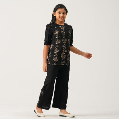 Girls Black Two Piece Set