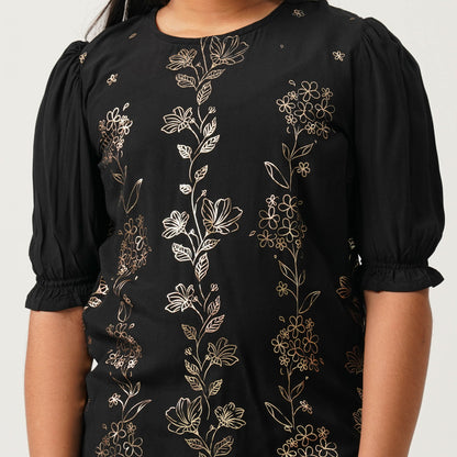 Girls Black Two Piece Set