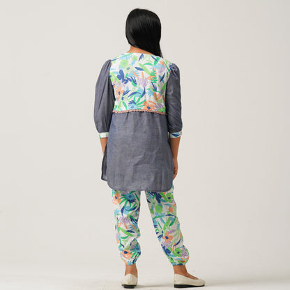 Girls Navy Blue Two Piece Set