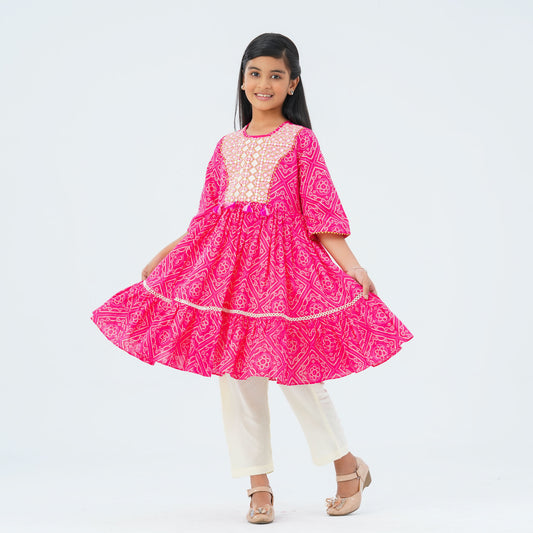 Girl's Magenta Two Piece Set