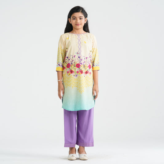 Girl’s Crinkle Georgette Two Piece Set