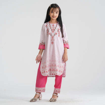 Girl’s Crinkle Georgette Two Piece Set