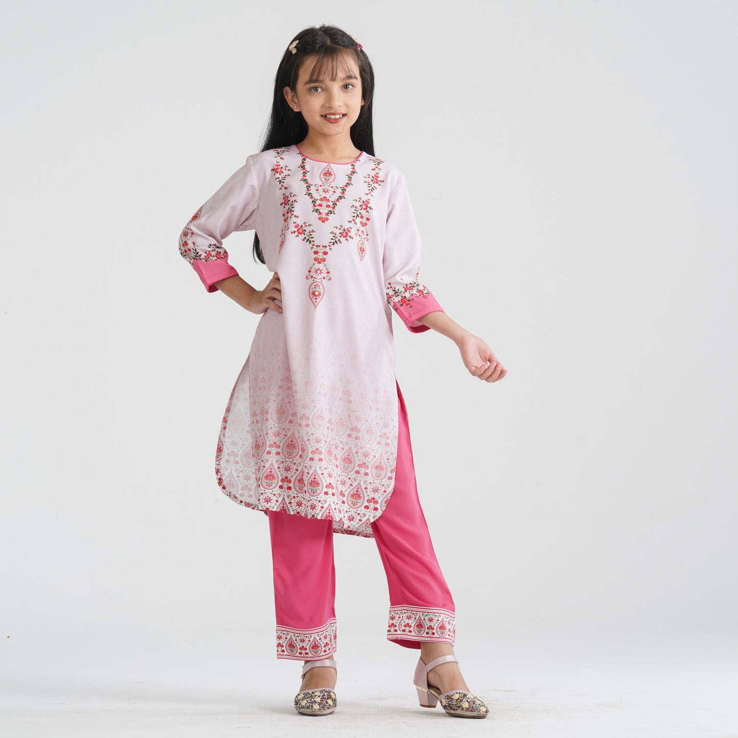 Girl’s Crinkle Georgette Two Piece Set