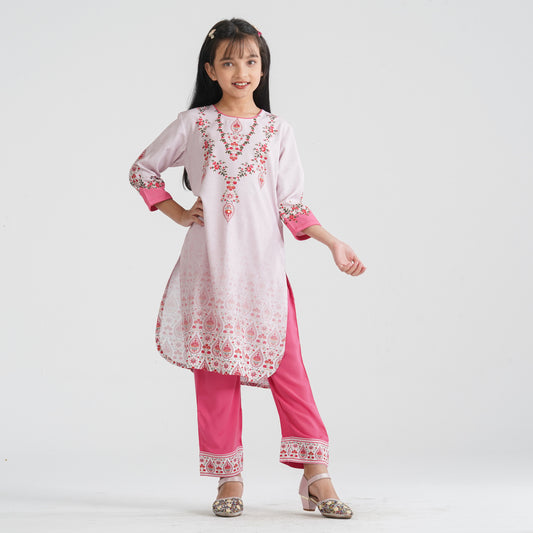 Girl’s Crinkle Georgette Two Piece Set