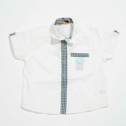 New Born Boys 2Pcs - White