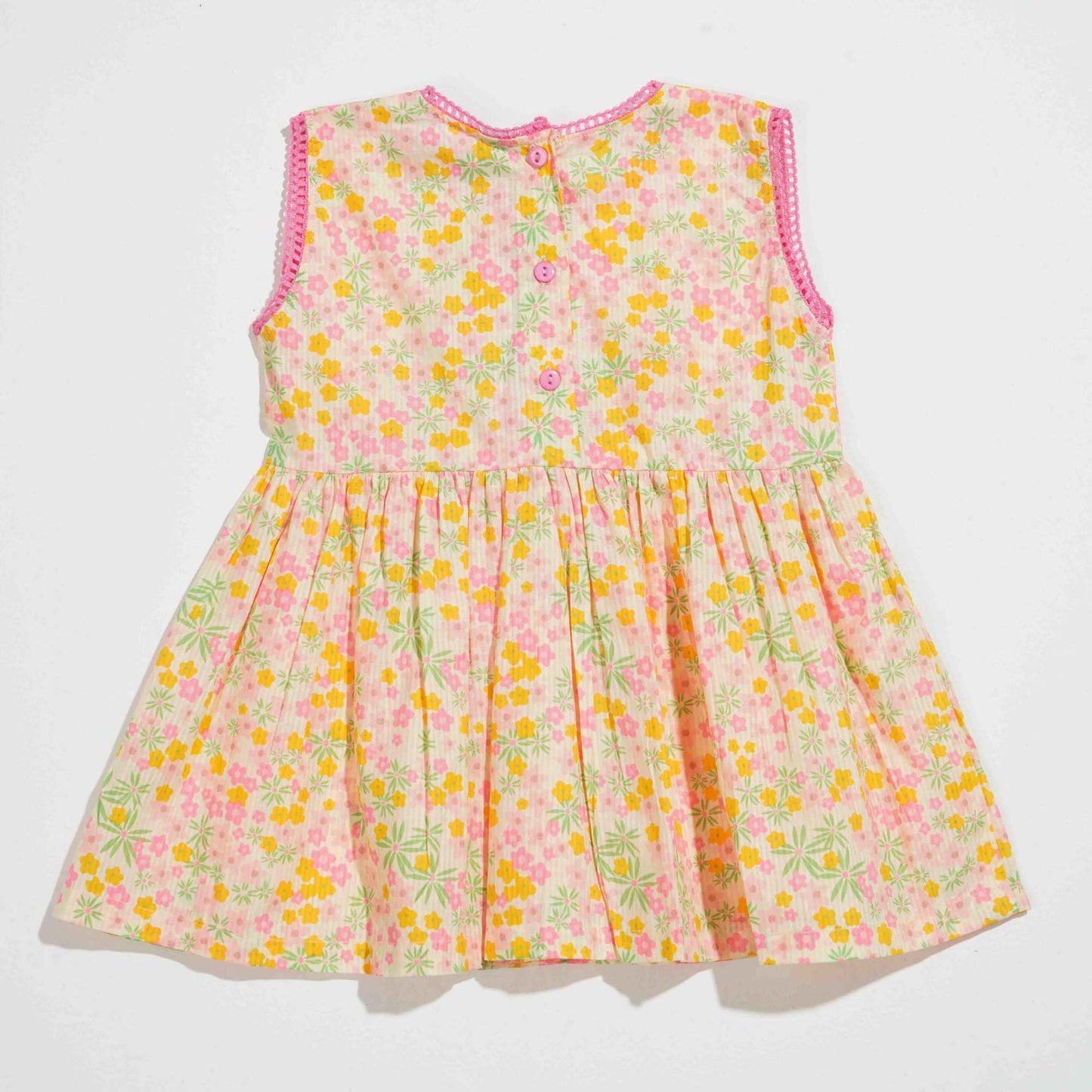 New Born Girls 2Pcs - Yellow Floral