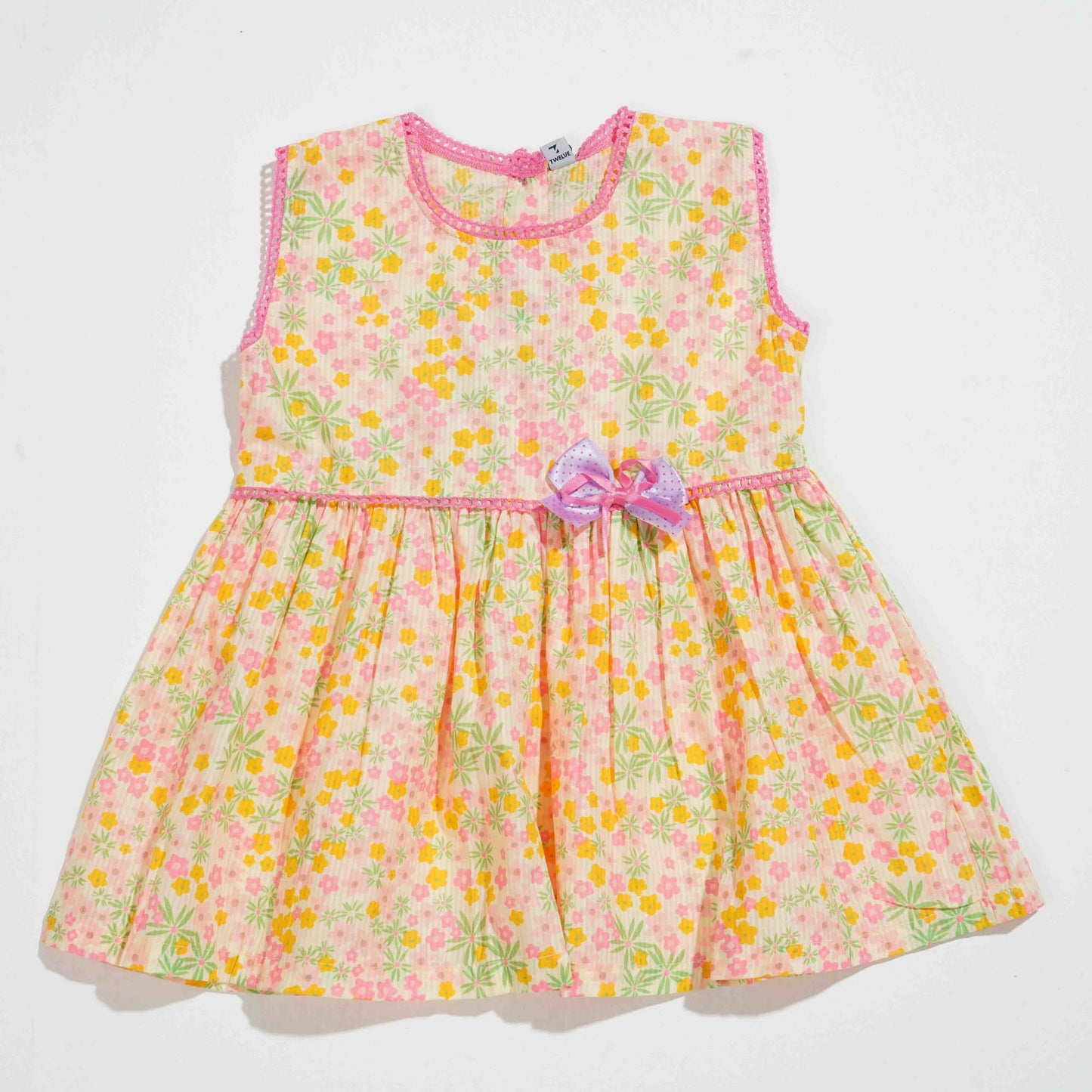 New Born Girls 2Pcs - Yellow Floral