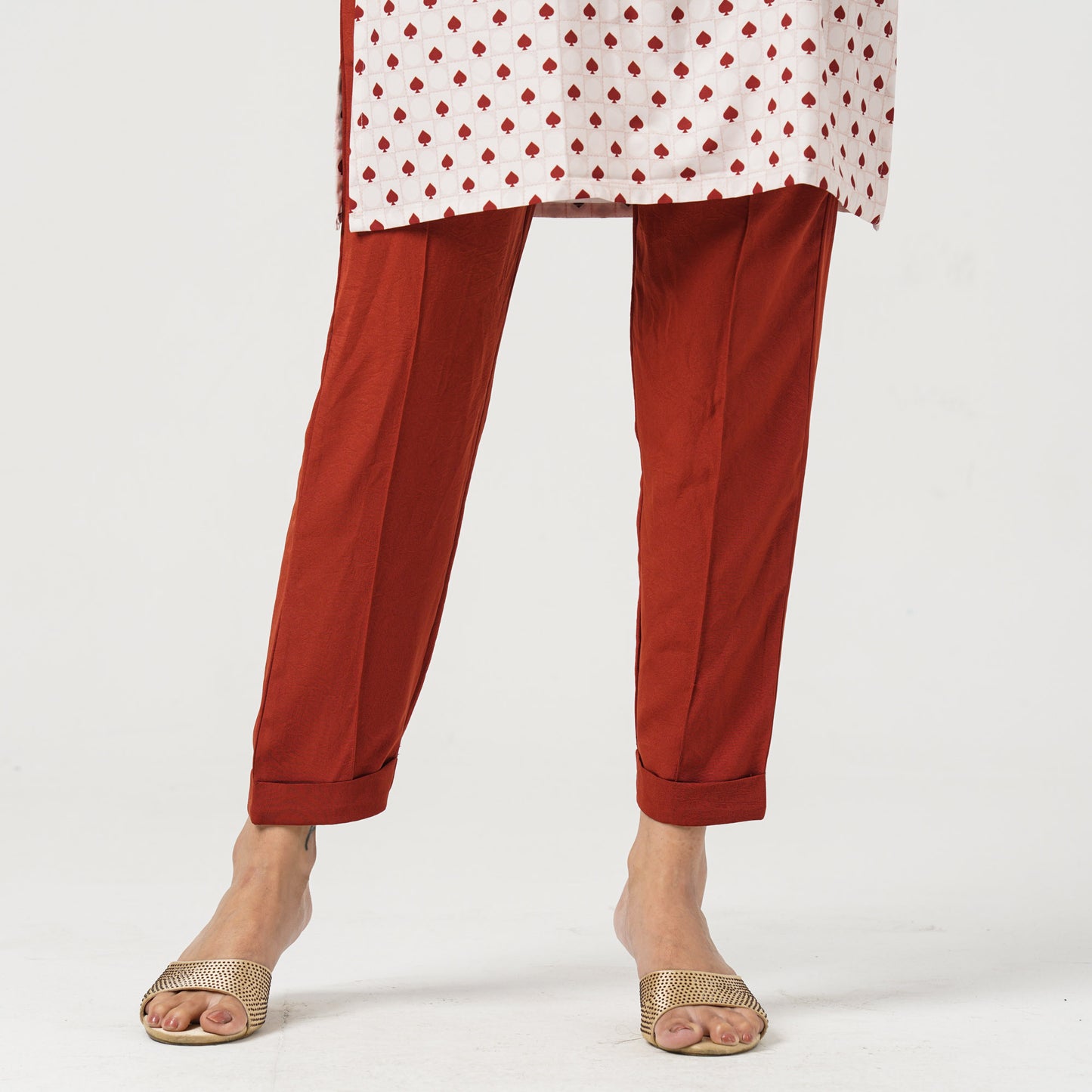 Women’s Blended Silk Printed Two-Piece Set