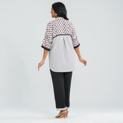 Women's Ash Cotton Viscose Two Piece  Set