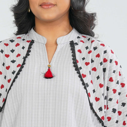 Women's Ash Cotton Viscose Two Piece  Set