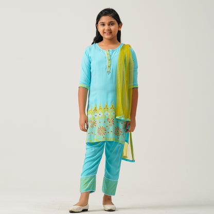 Girls Blue Three Piece Set