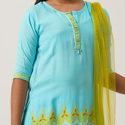 Girls Blue Three Piece Set