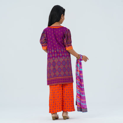 Girl’s Violet Three Piece Set