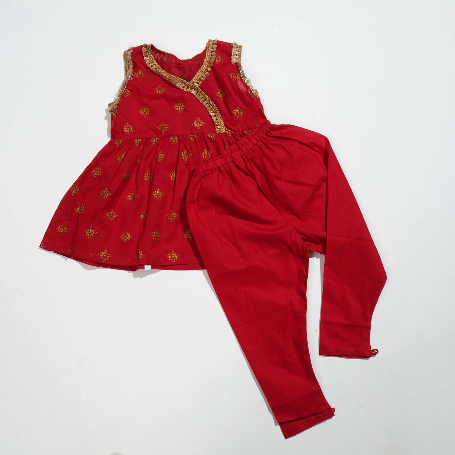 New Born Girls 3Pcs- Red