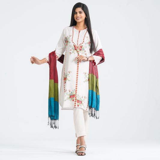 Women's Blended Silk Three Piece Set