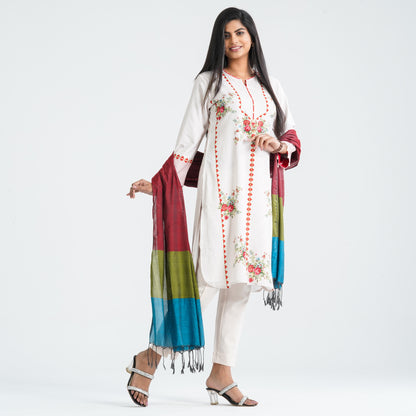 Women's Blended Silk Three Piece Set