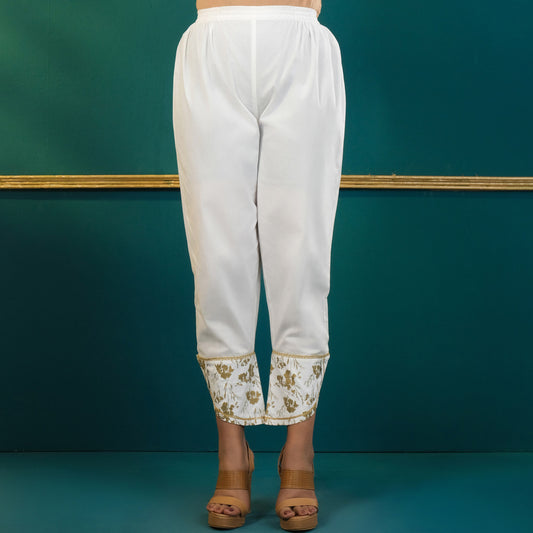 Women White Cotton Bottom