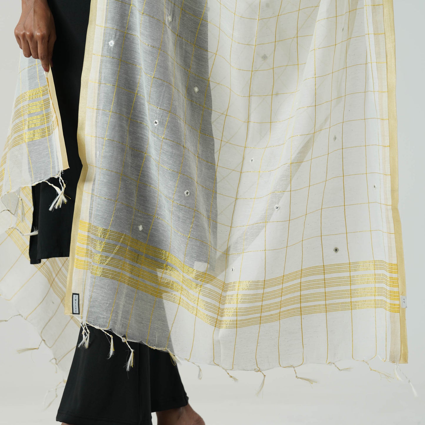 Womens Golden  Dupatta