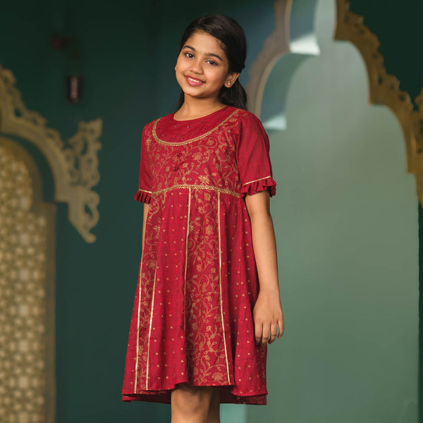 GIRLS FROCK-RED