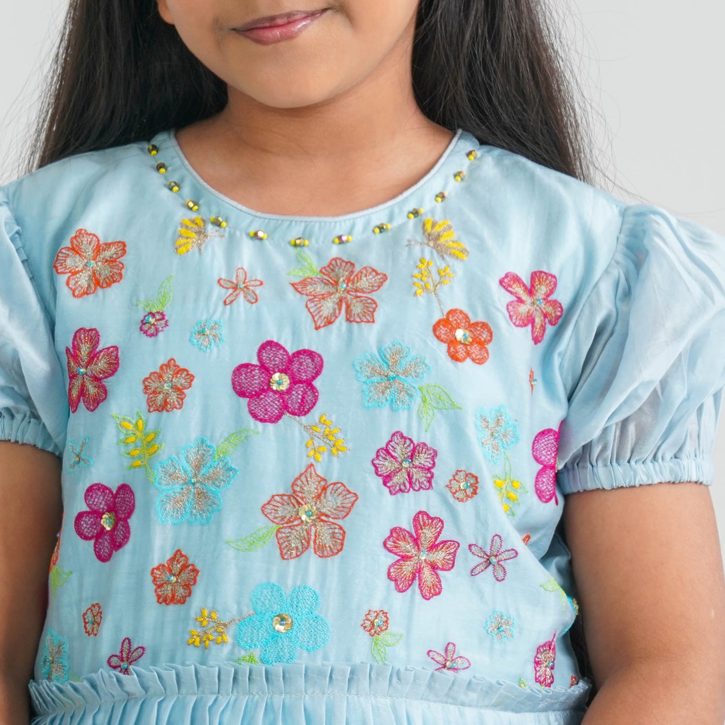 Girls Sky Shine Cotton Frock