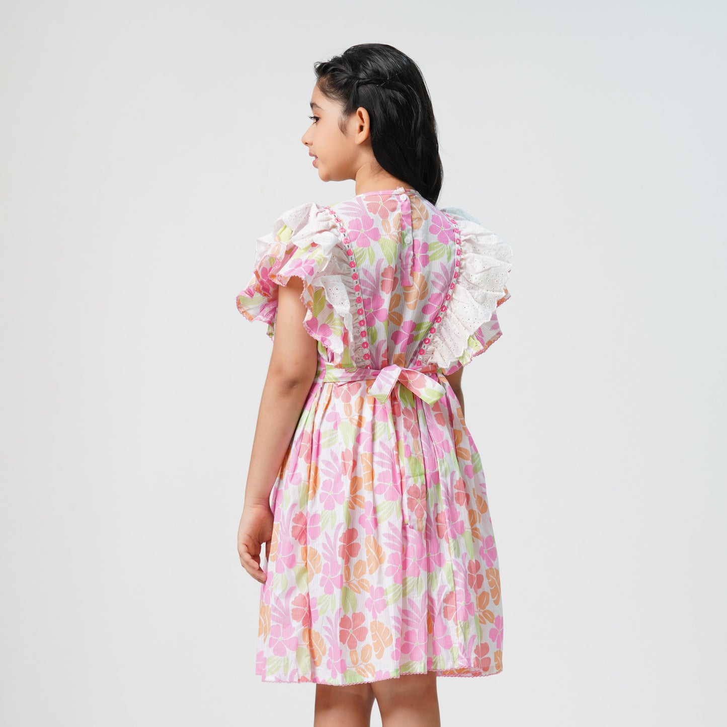 Girls Floral Printed Frock