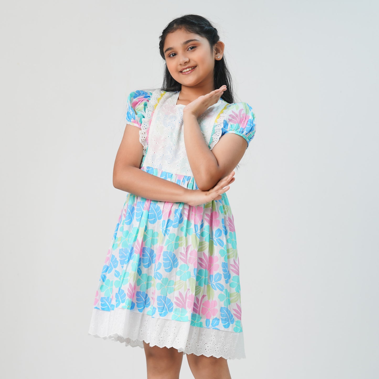 Girls Neon Blue Frock