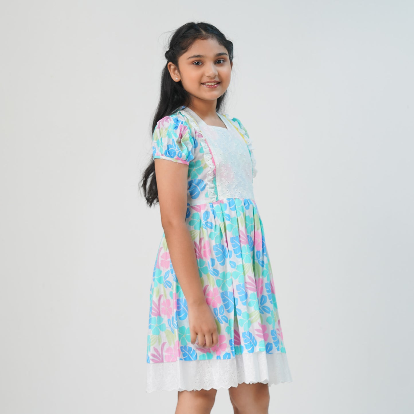 Girls Neon Blue Frock