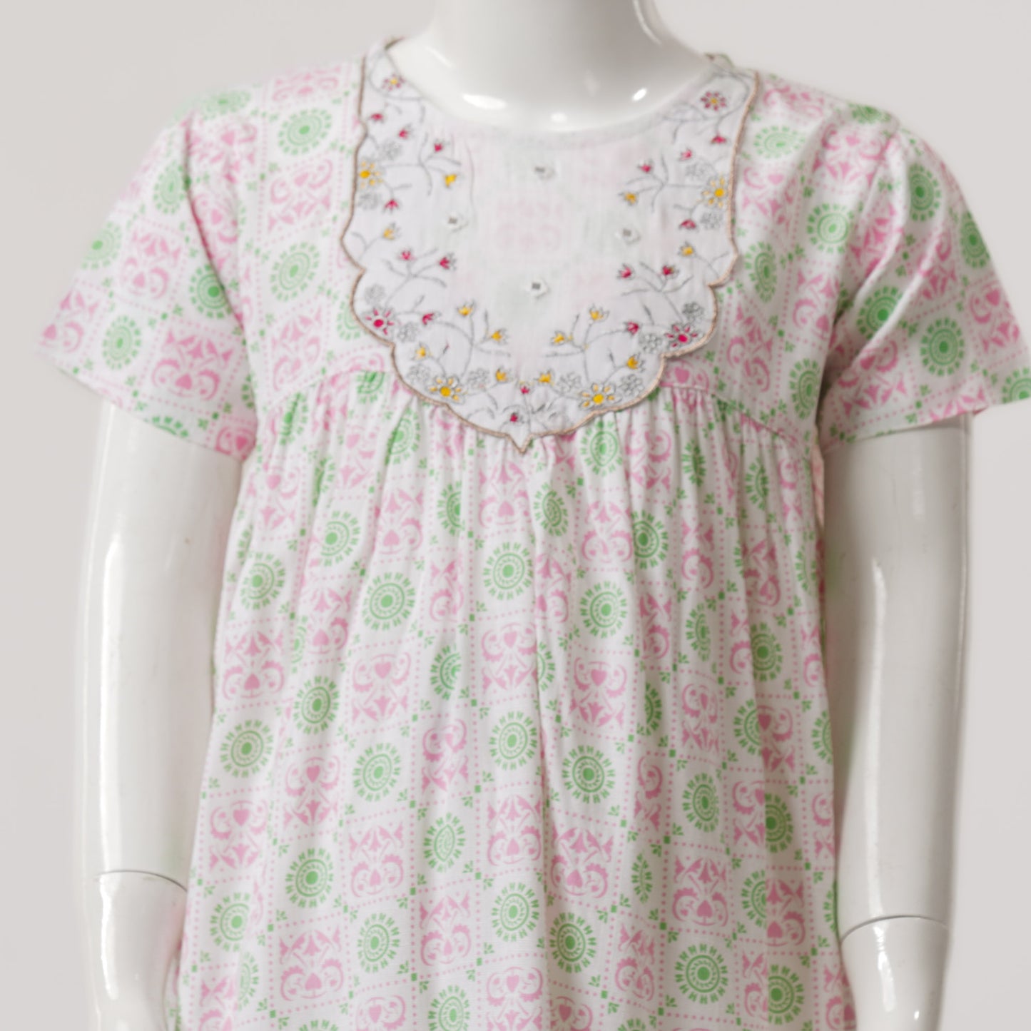 Girls Pastel White Frock