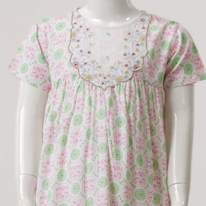 Girls Pastel White Frock