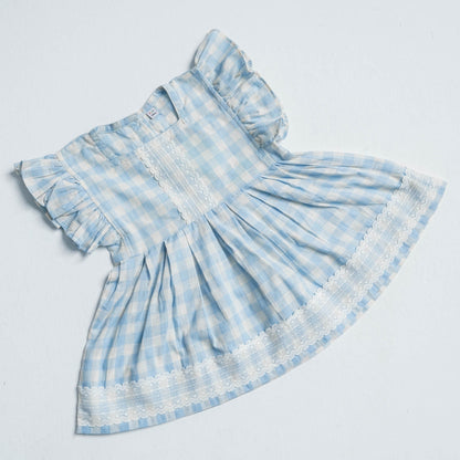 Newborn Sky Blue Cotton Frock