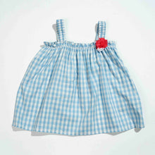 Load image into Gallery viewer, NEW BORN GIRLS FROCK - SKY BLUE 1
