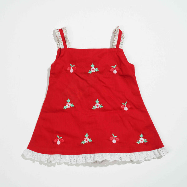 NEW BORN -FROCK RED