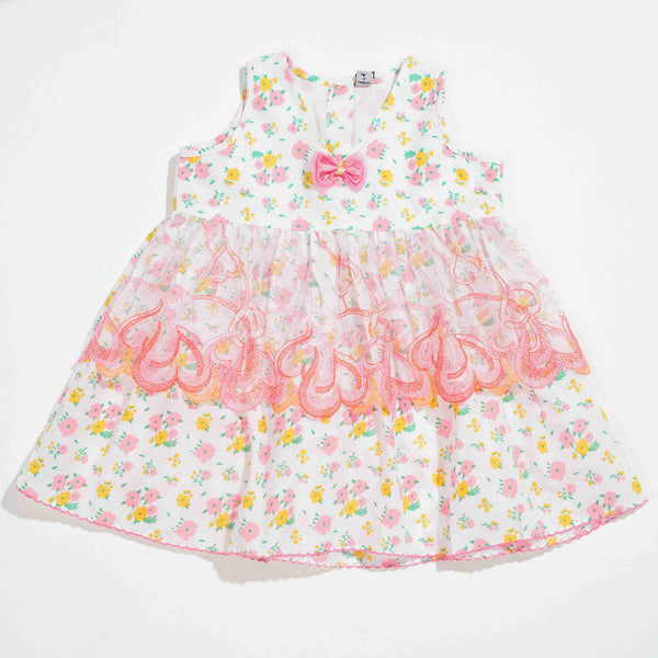 NEW BORN GIRLS FROCK-PINK