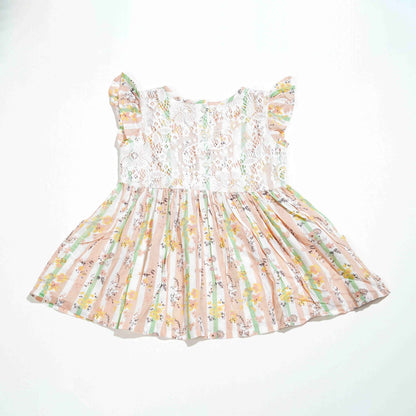 New Born Girls Frock-Light Pink