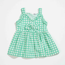 Load image into Gallery viewer, NEW BORN GIRLS FROCK - GREEN PRINT
