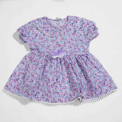New Born Girls Frock - Purple
