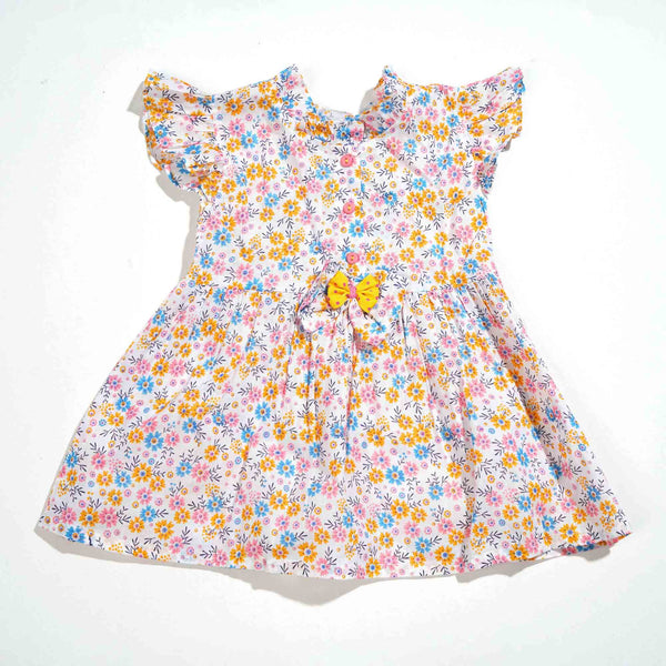 NEW BORN GIRLS FROCK-SKY BLUE