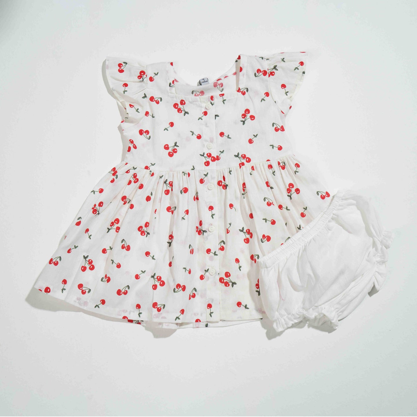 NEW BORN GIRLS FROCK - RED AOP