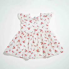 Load image into Gallery viewer, NEW BORN GIRLS FROCK - RED AOP
