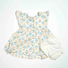 Load image into Gallery viewer, NEW BORN GIRLS FROCK - YELLOW AOP
