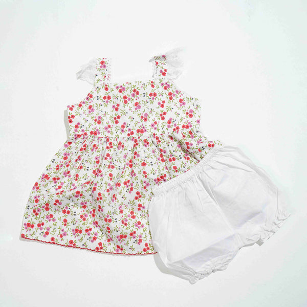 Baby Girls Frock - RED PRINT