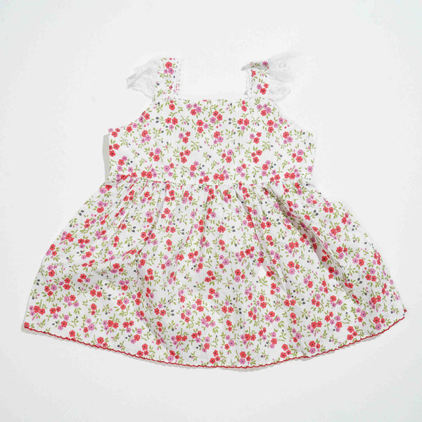 Baby Girls Frock - RED PRINT